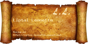 Liptai Leonetta névjegykártya